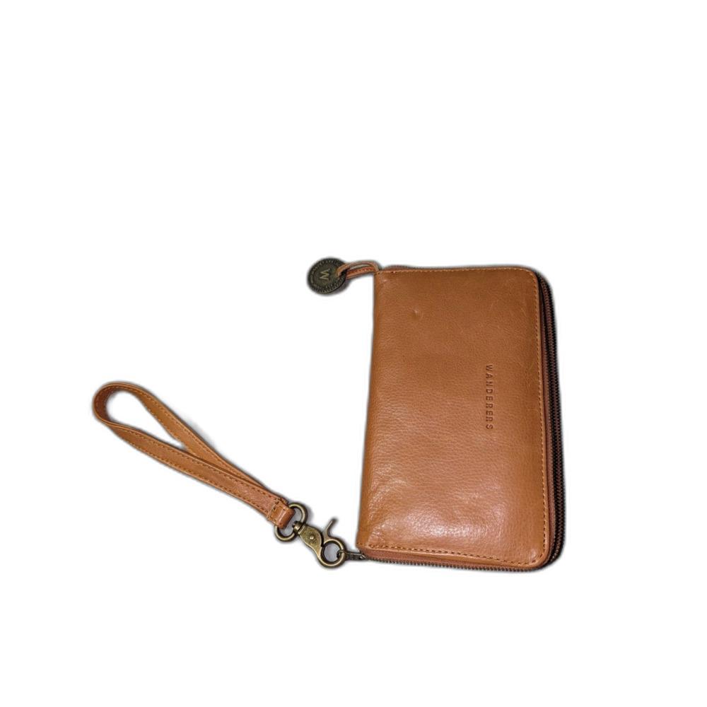 brown leather wallet & crossbody